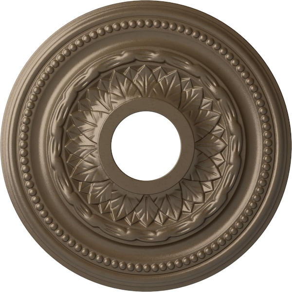 Ekena Millwork Galway Ceiling Medallion (Fits Canopies up to 3 1/4"), 15 3/4"OD x 3 1/4"ID x 1"P, Warm Silver CM15GAWSS - main